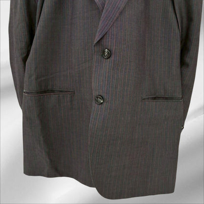 Made in America high quality "Plum Royal" suit set up Gray striped