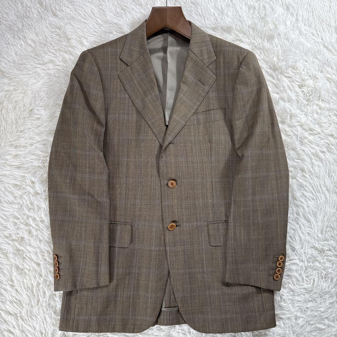 [Vintage] Ermenegildo Zegna Fabric Setup Suit Brown Check