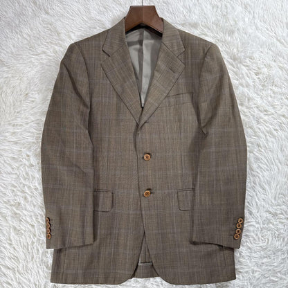 [Vintage] Ermenegildo Zegna Fabric Setup Suit Brown Check