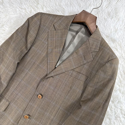 [Vintage] Ermenegildo Zegna Fabric Setup Suit Brown Check