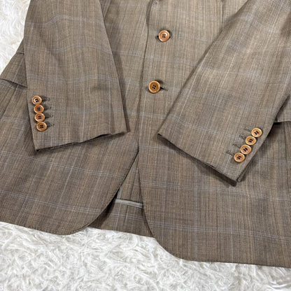 [Vintage] Ermenegildo Zegna Fabric Setup Suit Brown Check