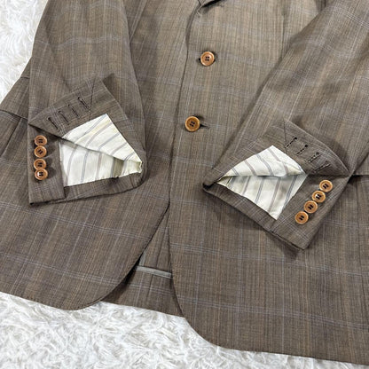 [Vintage] Ermenegildo Zegna Fabric Setup Suit Brown Check