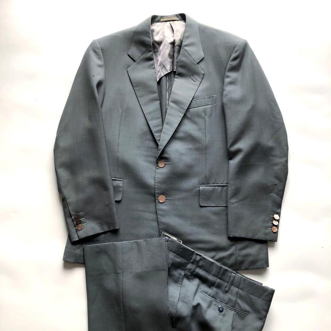 ★Vintage★Setup suit green blue 80's mode