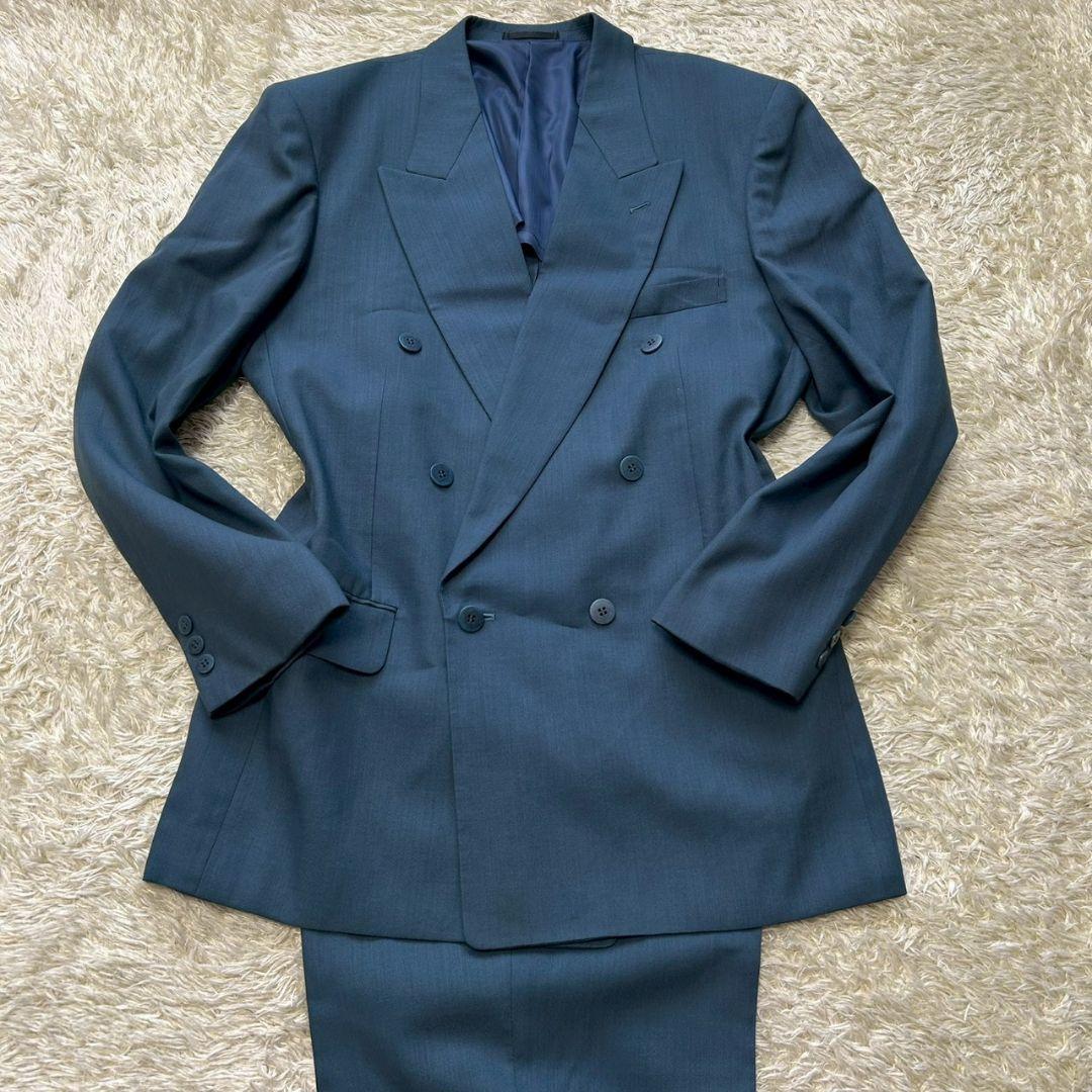 [Good condition✨Rare✨LL] Double breasted blue green Masaki Suda setup