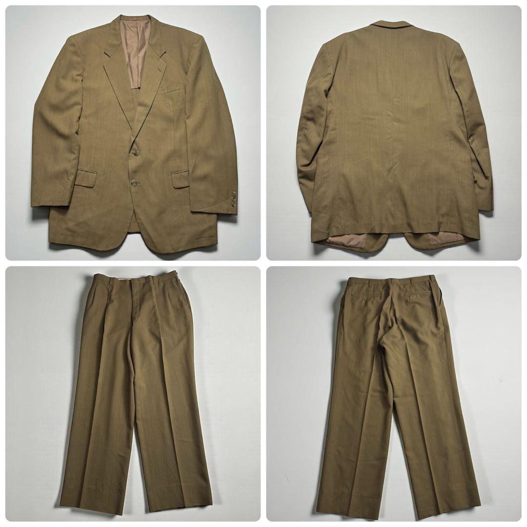 Vintage Suit Setup Beige Single 2 Button Old Clothes