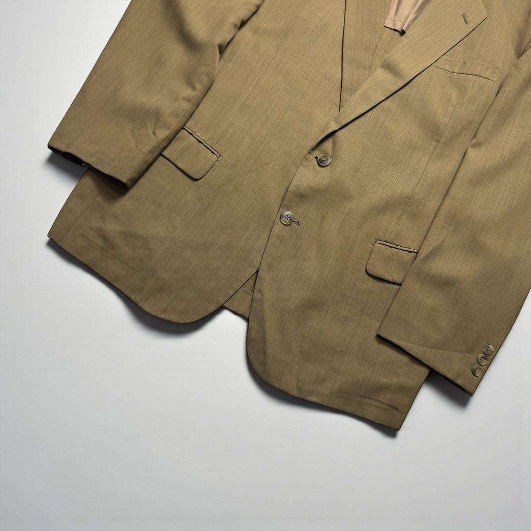 Vintage Suit Setup Beige Single 2 Button Old Clothes