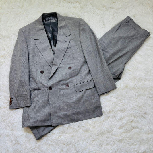 VERSACE double suit setup unlined Medusa lining all over pattern 50