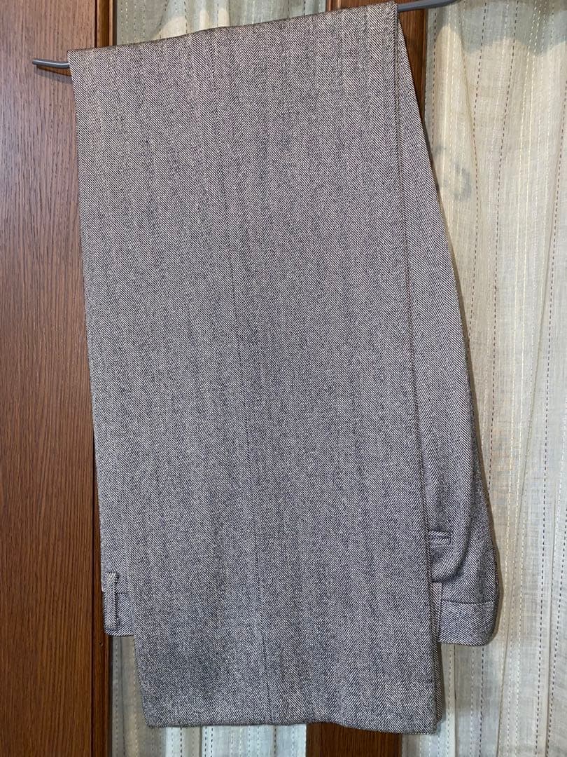 Casual suit set up herringbone gray vintage clothing