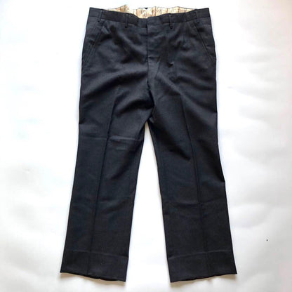 ★Good condition★Vintage flannel suit silver button charcoal 80s 70s