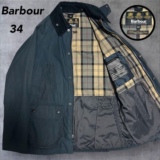 3 Warrants [Good Condition] Barbour SL BEDALE 34 Navy Thin