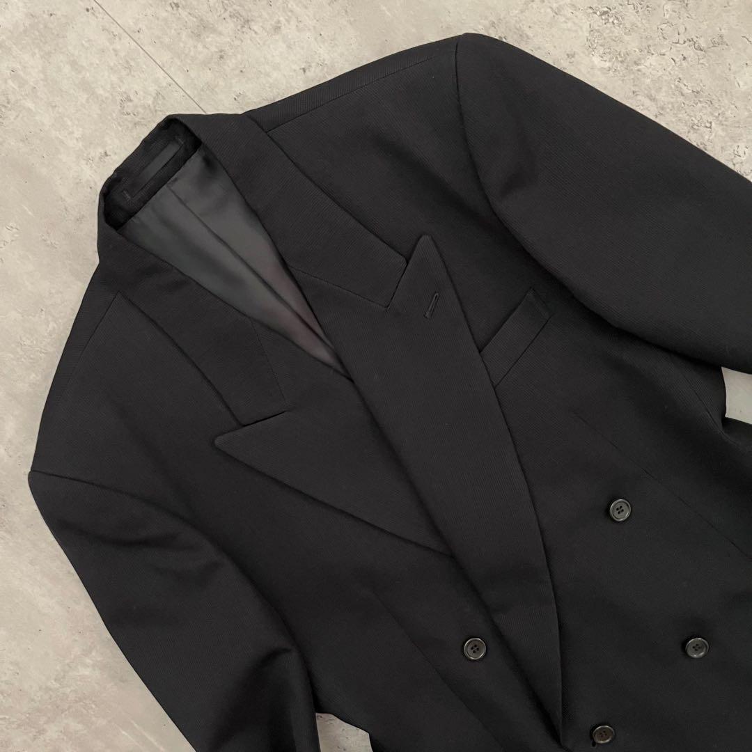 90s vintage double suit setup wool silk black wedding