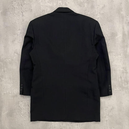 90s vintage double suit setup wool silk black wedding