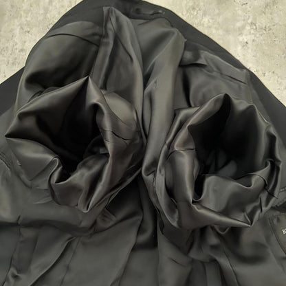 90s vintage double suit setup wool silk black wedding