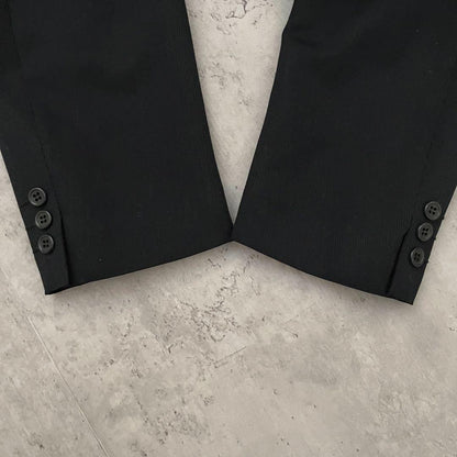 90s vintage double suit setup wool silk black wedding