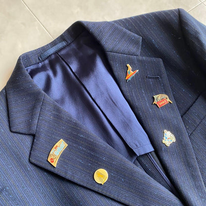 90s vintage VERSACE tie three piece pins 5 items
