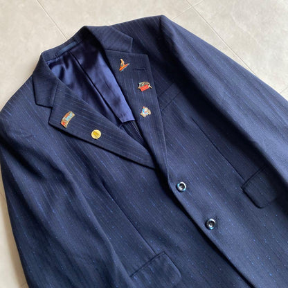 90s vintage VERSACE tie three piece pins 5 items