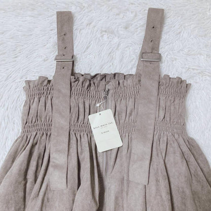 Sepo Balloon Camisole Shirring Waist Front Zip Brown M