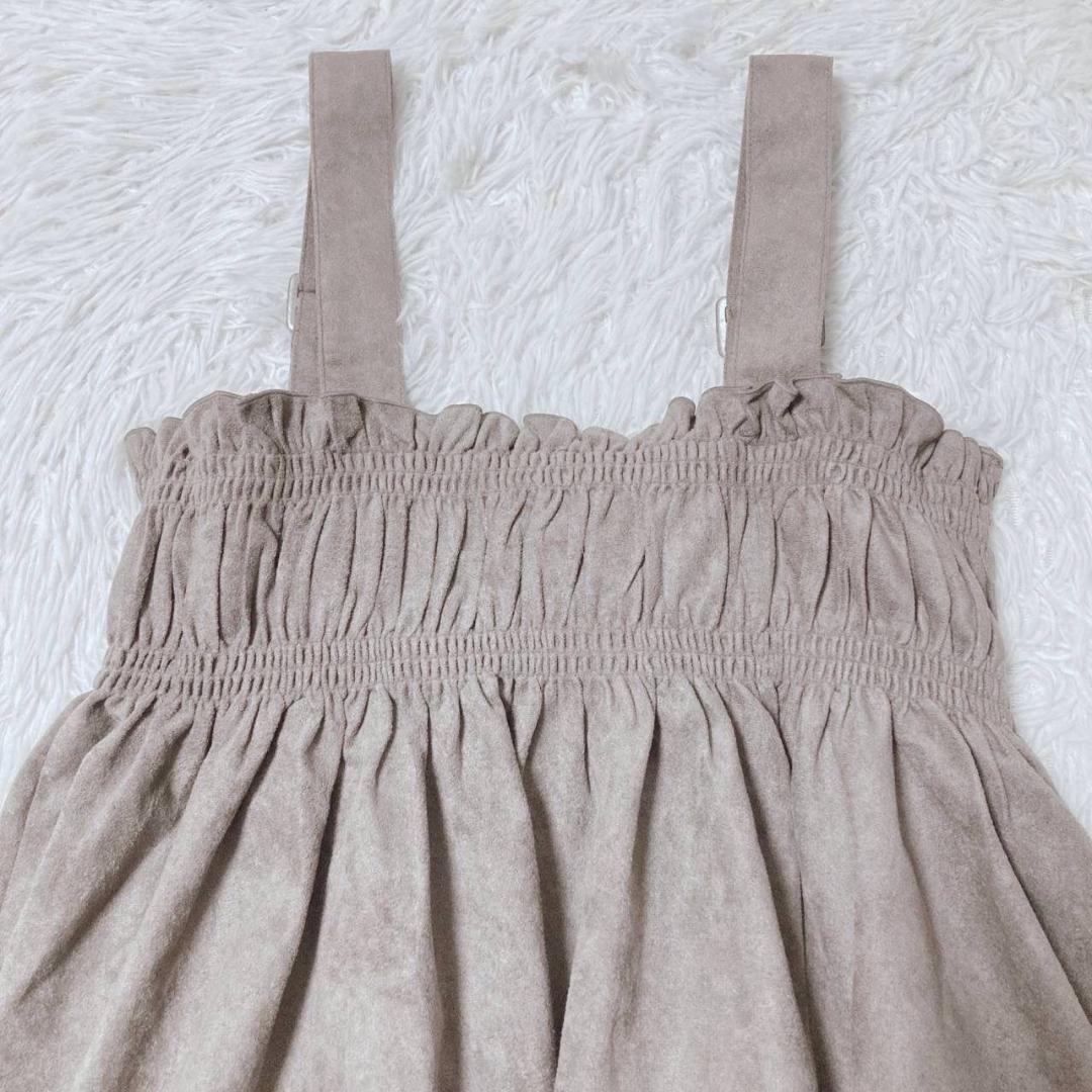 Sepo Balloon Camisole Shirring Waist Front Zip Brown M