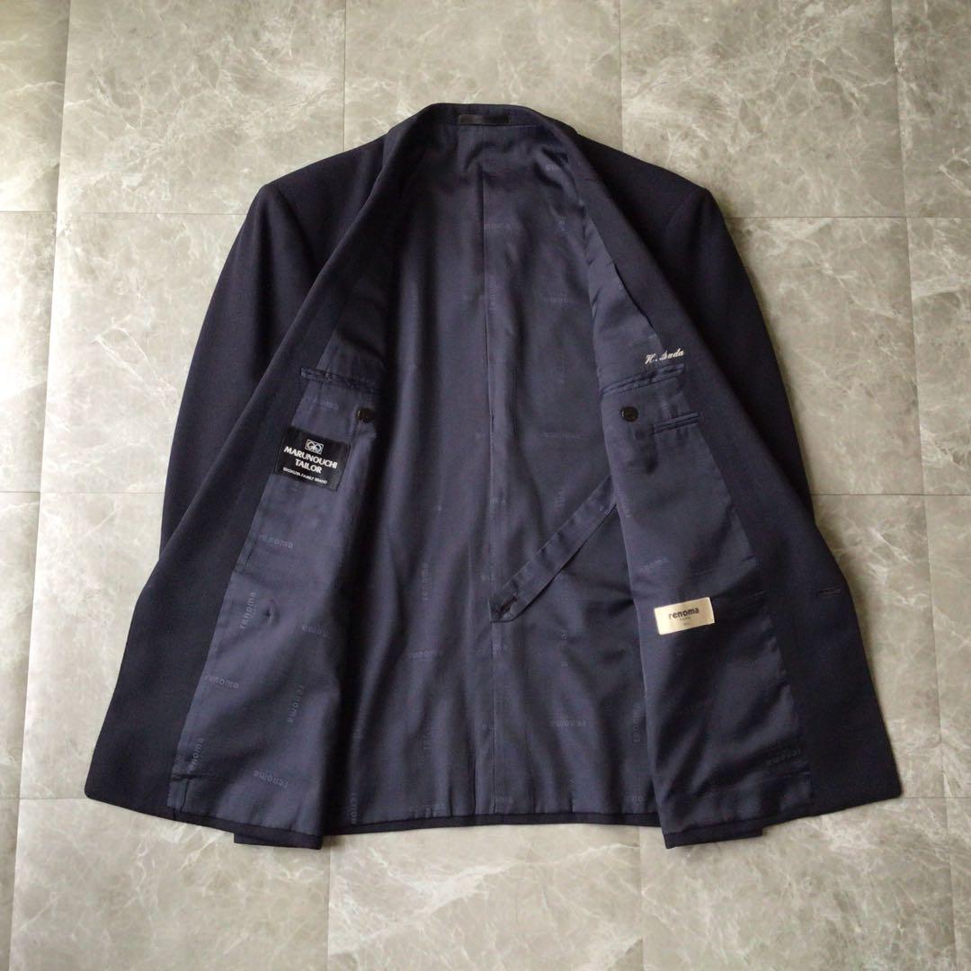 90s vintage double suit setup navy 3B mode ceremony