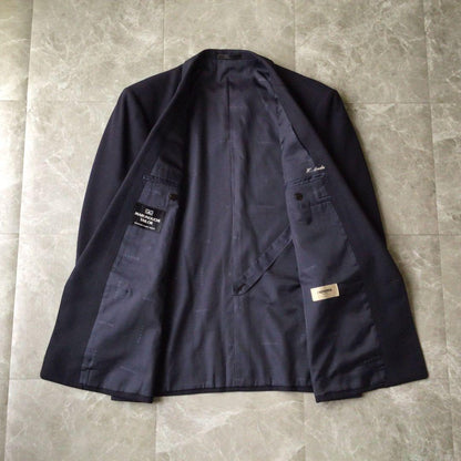 90s vintage double suit setup navy 3B mode ceremony