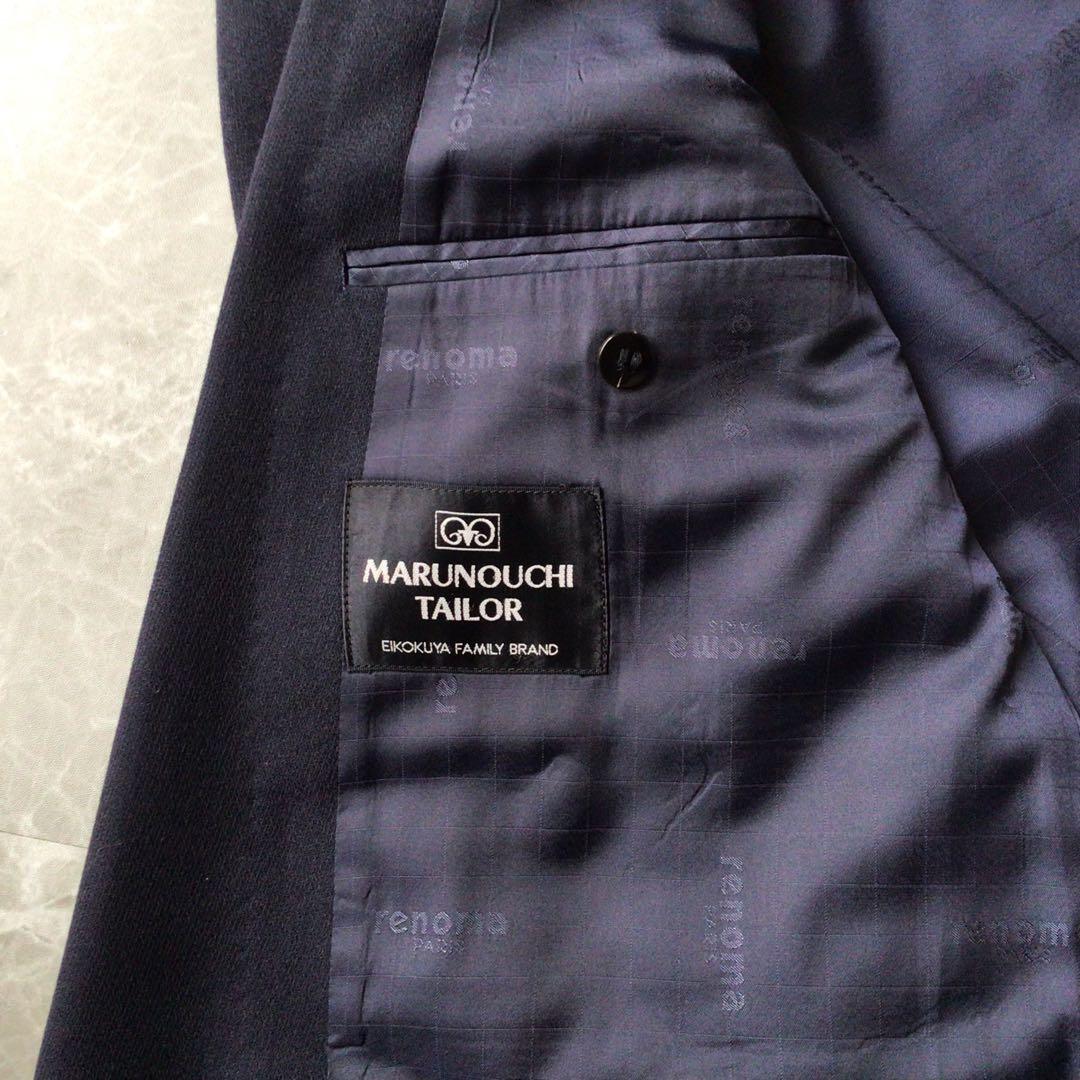 90s vintage double suit setup navy 3B mode ceremony