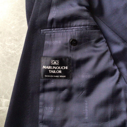 90s vintage double suit setup navy 3B mode ceremony