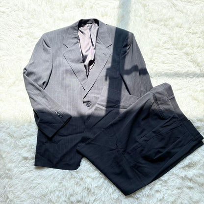 A566 Striped Suit Setup Unlined Gray Spring/Summer Commuting AB3