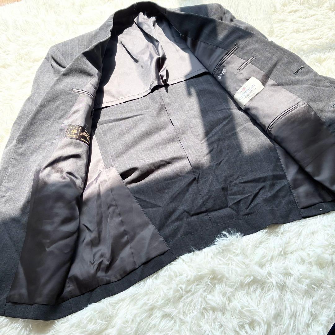 A566 Striped Suit Setup Unlined Gray Spring/Summer Commuting AB3