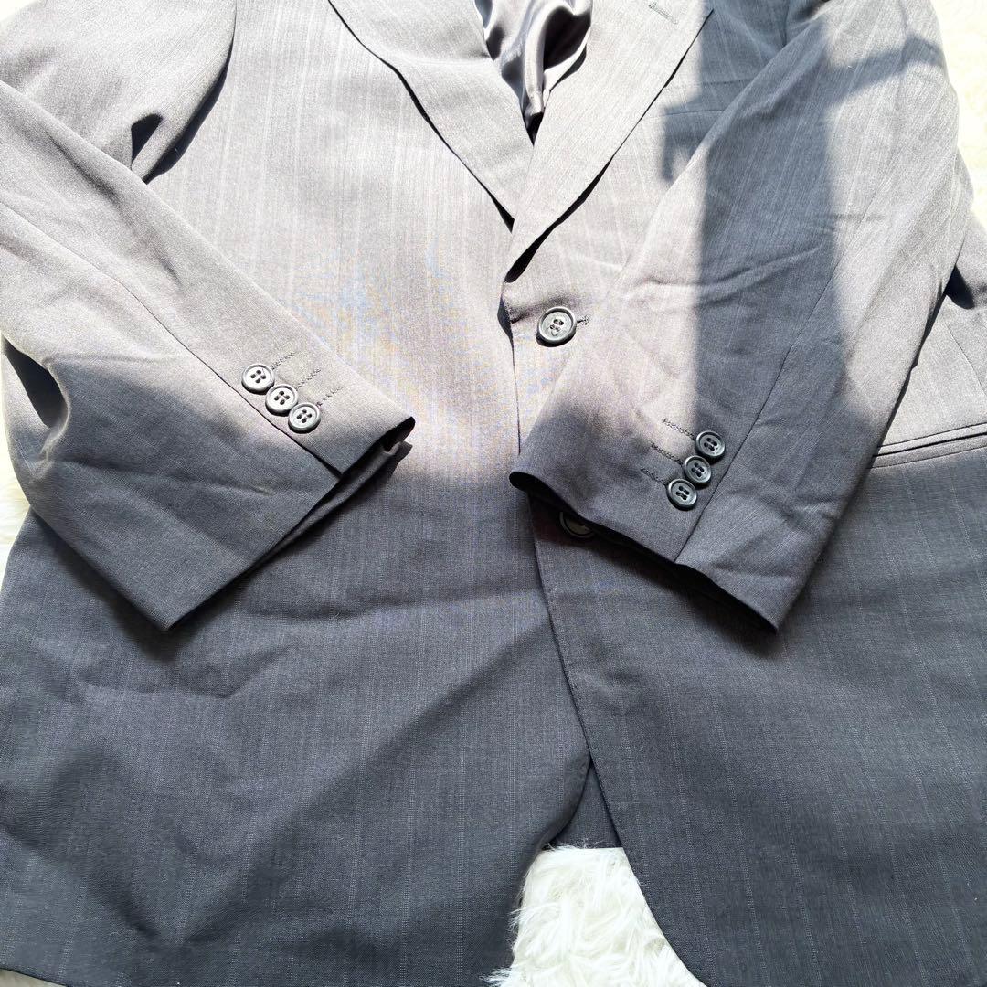 A566 Striped Suit Setup Unlined Gray Spring/Summer Commuting AB3