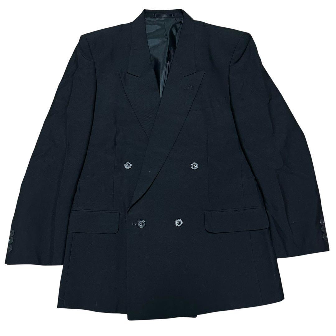 Double Suit Setup Black Formal Casual Wool Mourning Clothes Black L