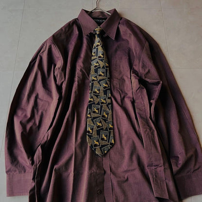 Luxurious 5-piece set 90s double suit shirt Dior tie pins XL