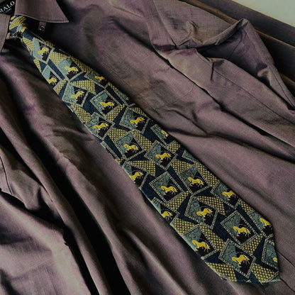 Luxurious 5-piece set 90s double suit shirt Dior tie pins XL