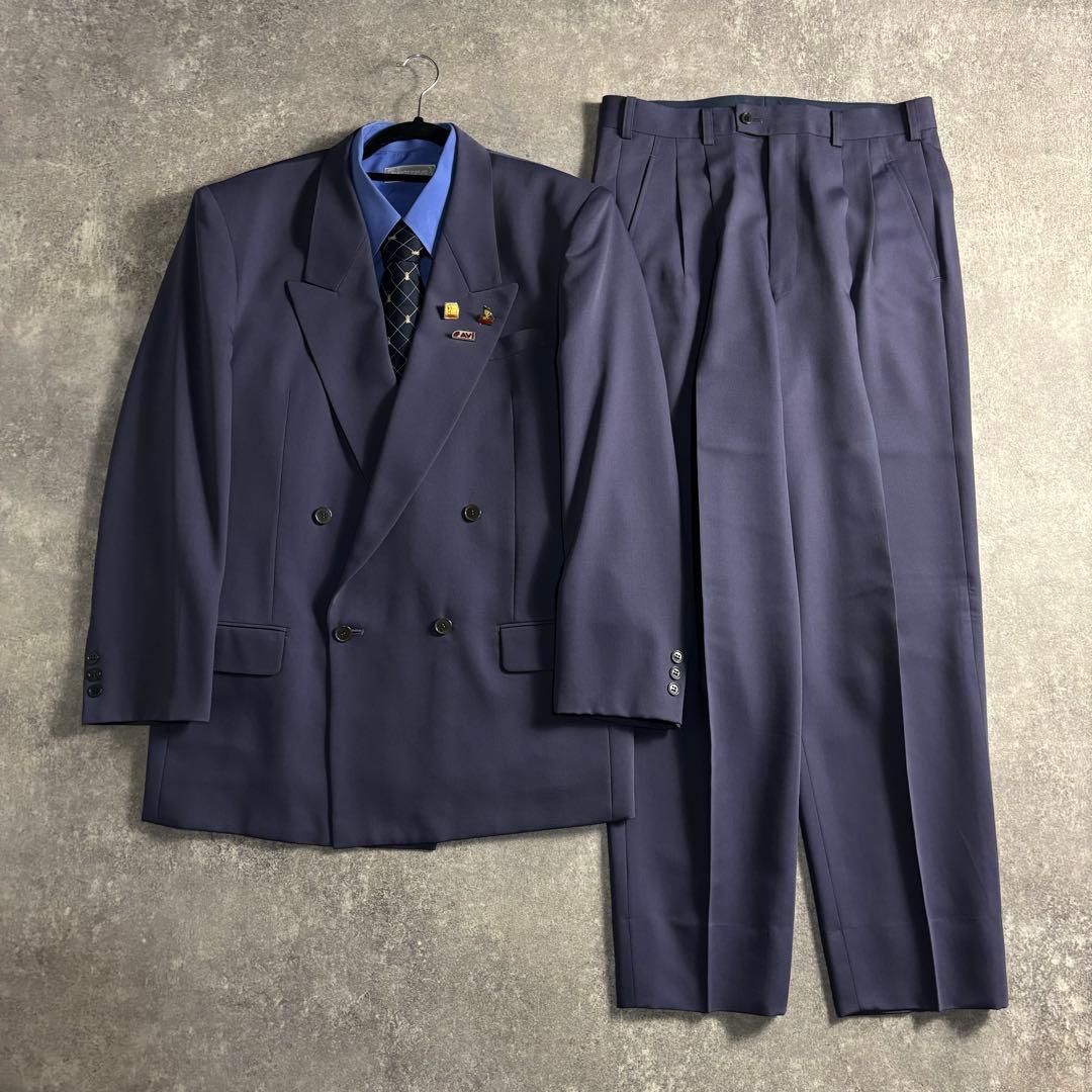 [VINTAGE] Setup double suit purple finest wool