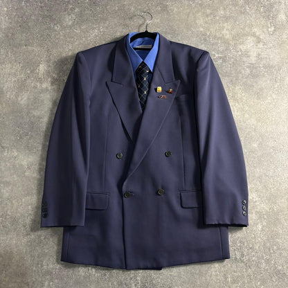 [VINTAGE] Setup double suit purple finest wool