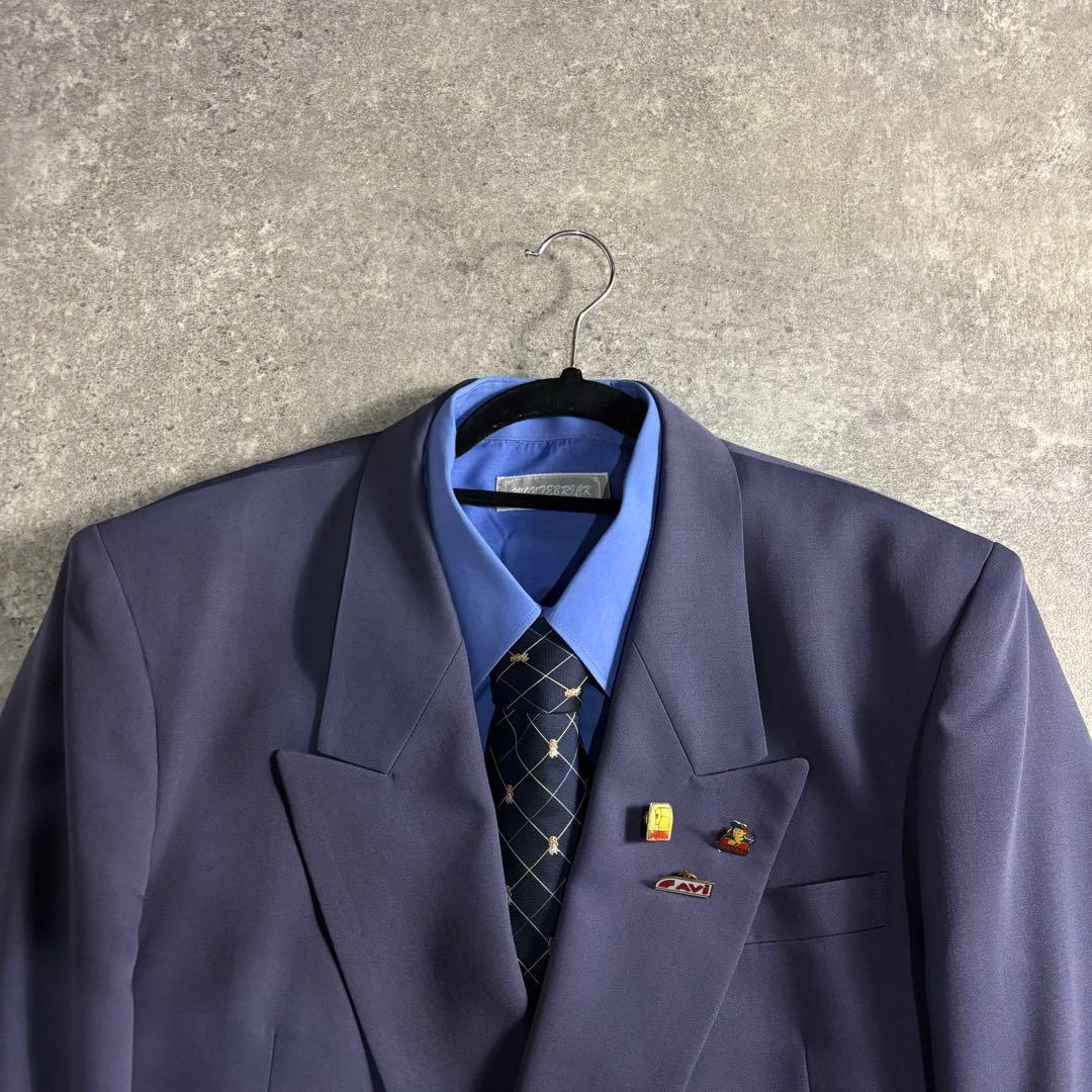 [VINTAGE] Setup double suit purple finest wool