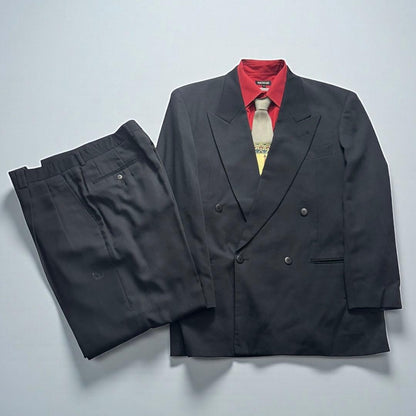 Vintage double-breasted suit set-up ceremonial occasion L