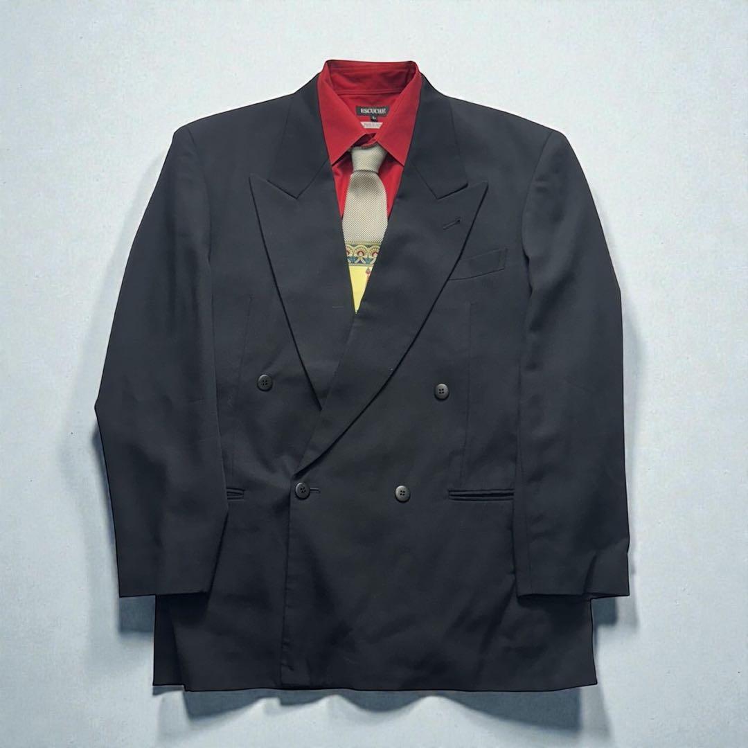 Vintage double-breasted suit set-up ceremonial occasion L