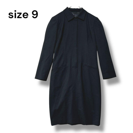 Good Condition Ceremony Dress Skirt Long Sleeve Shoulder Pad 9 Black Stretch