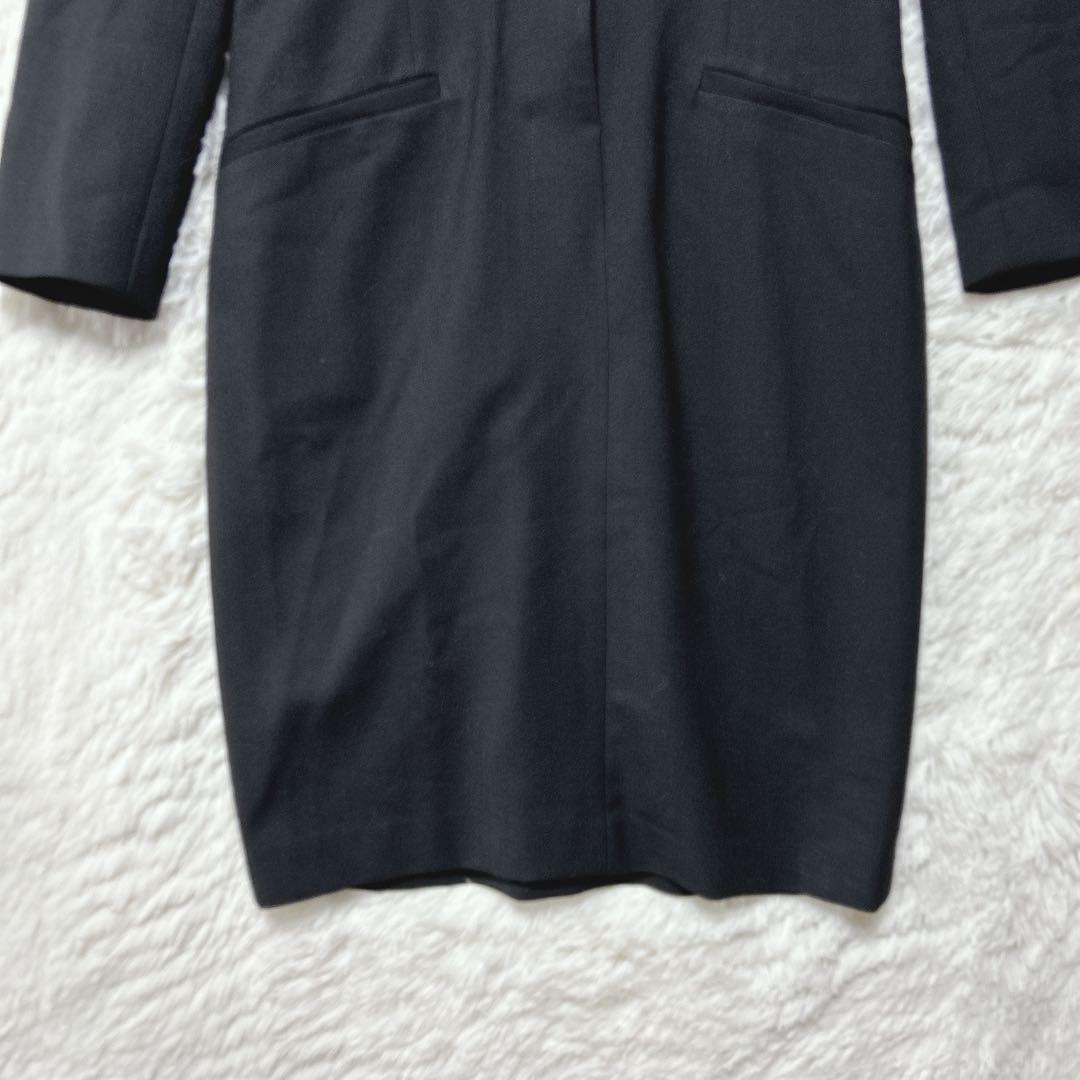 Good Condition Ceremony Dress Skirt Long Sleeve Shoulder Pad 9 Black Stretch