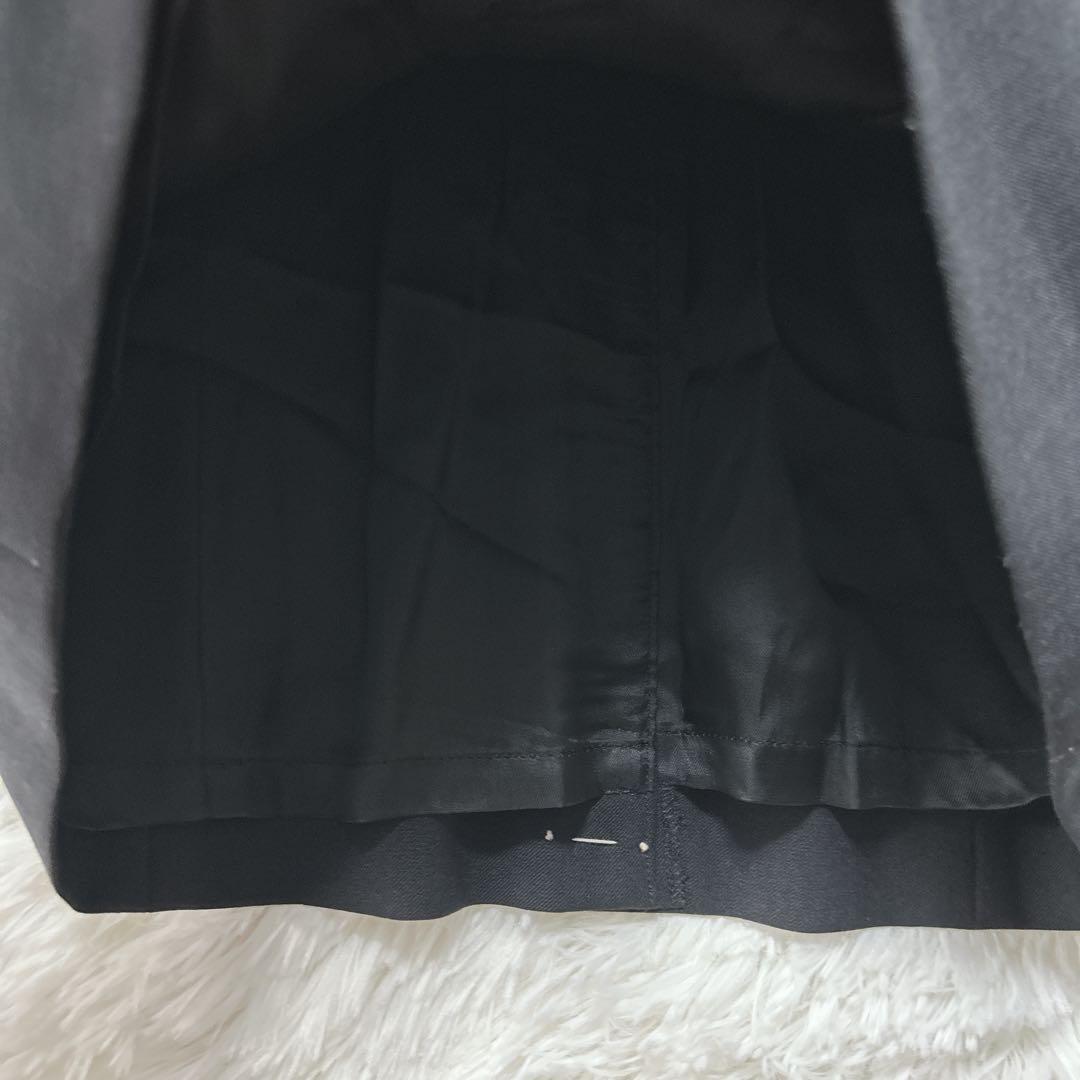 Good Condition Ceremony Dress Skirt Long Sleeve Shoulder Pad 9 Black Stretch