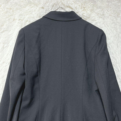 Good Condition Ceremony Dress Skirt Long Sleeve Shoulder Pad 9 Black Stretch