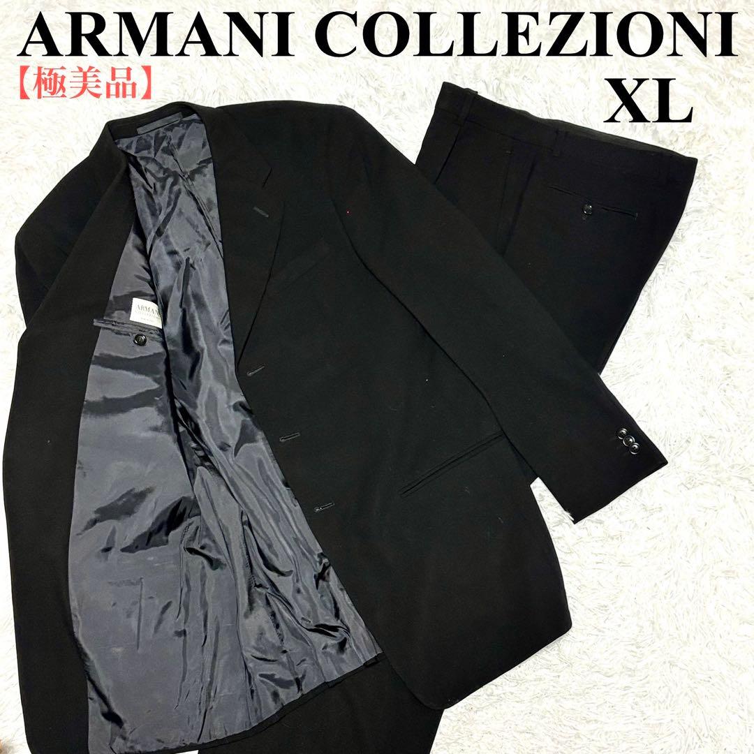 Armani Rezzoni Suit Setup Wool Black Made in Italy XL