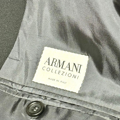 Armani Rezzoni Suit Setup Wool Black Made in Italy XL