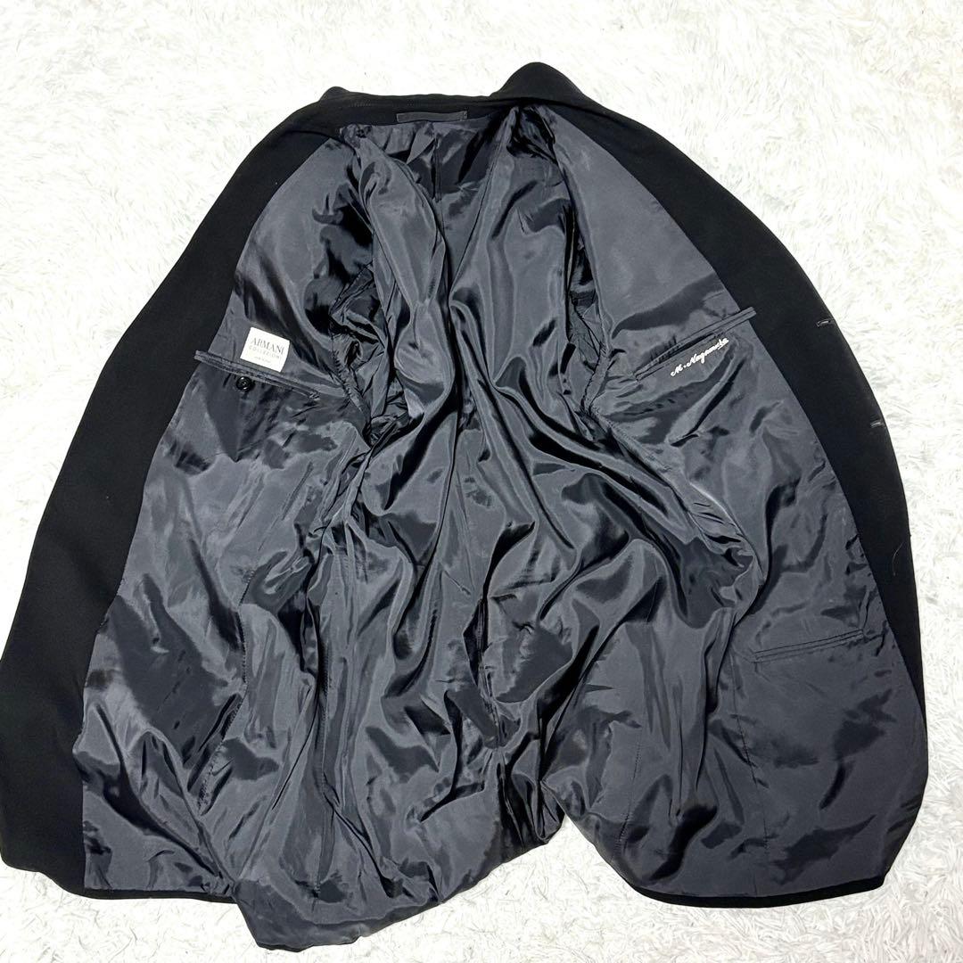 Armani Rezzoni Suit Setup Wool Black Made in Italy XL