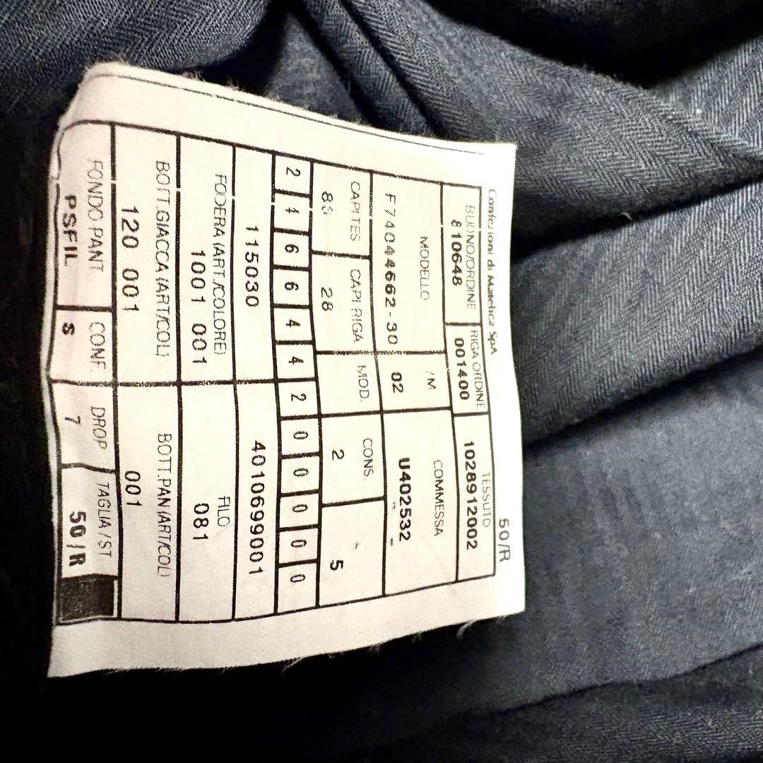 Armani Rezzoni Suit Setup Wool Black Made in Italy XL