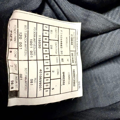 Armani Rezzoni Suit Setup Wool Black Made in Italy XL