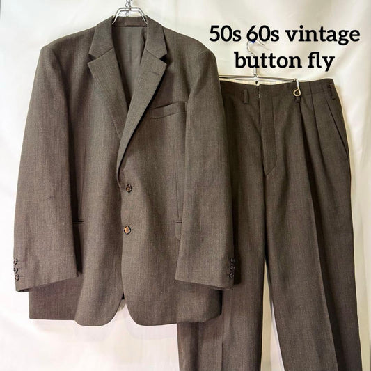 50s 60s vintage suits button fly rockabilly extra thick