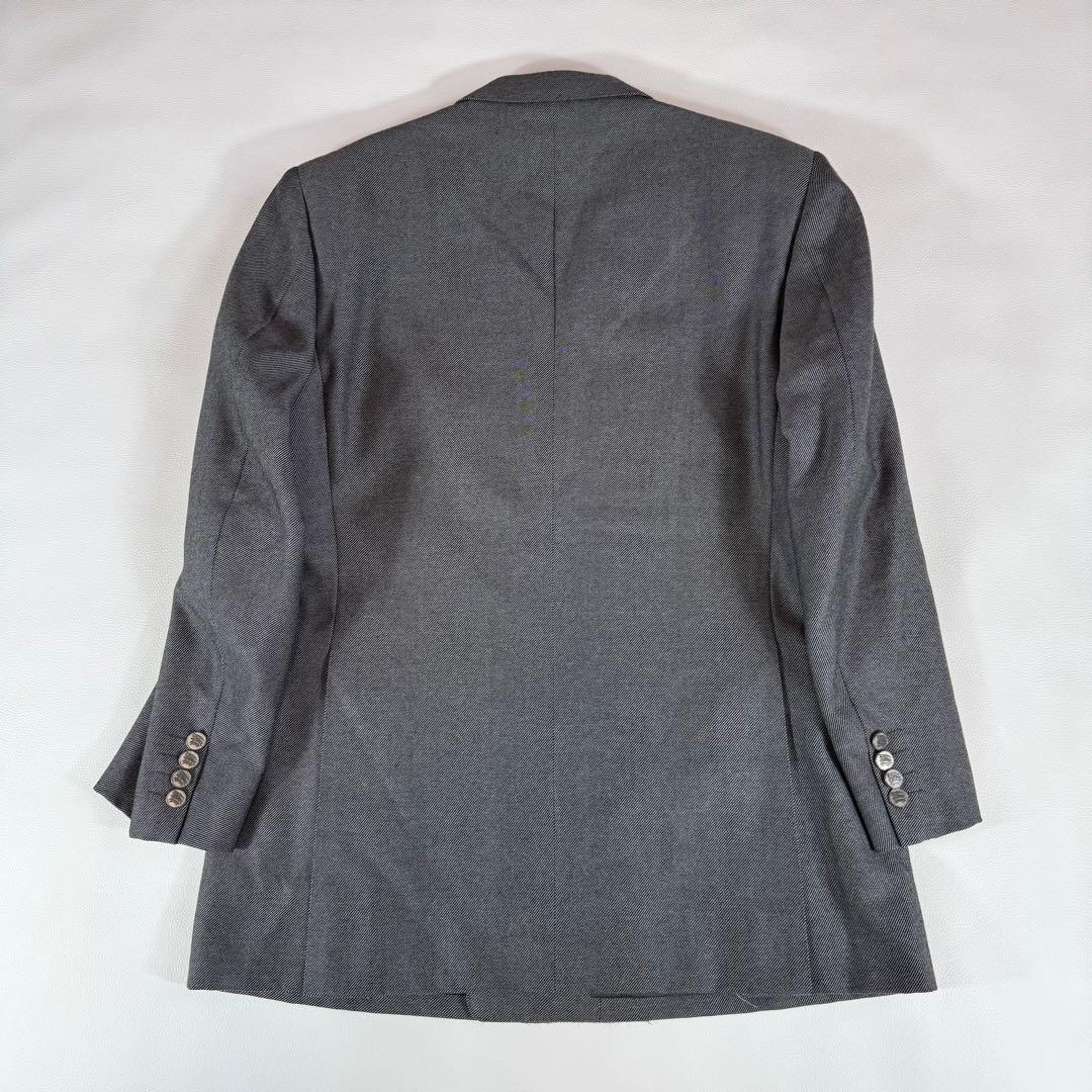 Silver Button Burberry's Double Suit Gray Wool Vintage Sanyo Shokai