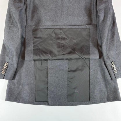 Silver Button Burberry's Double Suit Gray Wool Vintage Sanyo Shokai