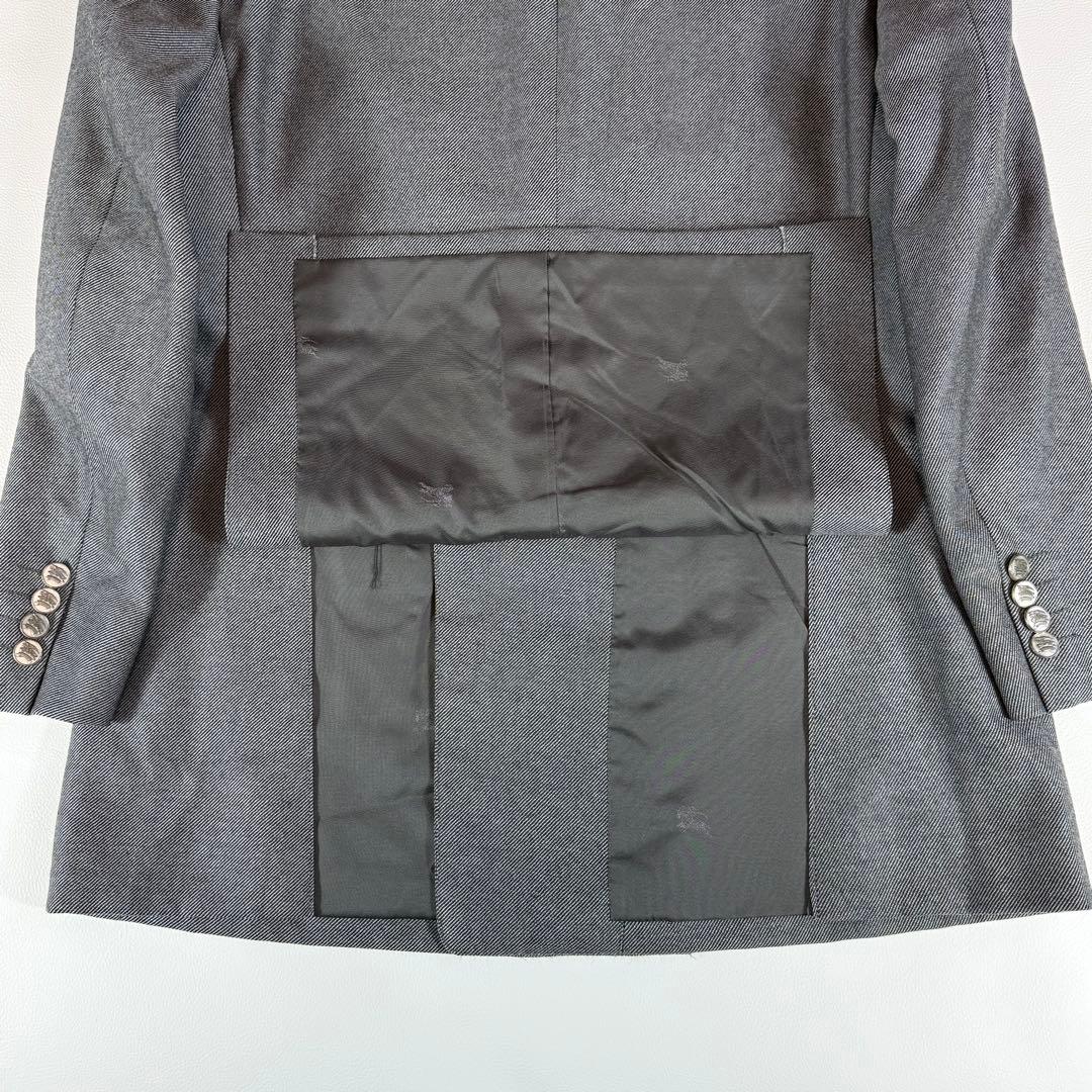 Silver Button Burberry's Double Suit Gray Wool Vintage Sanyo Shokai